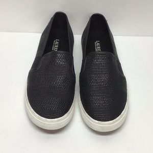 Lauren Ralph Lauren - NWOT - JINNY - Black woven slip-on sneaker.  Size 9
